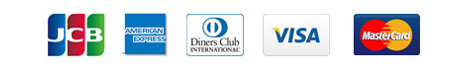 JCB　AMERICAN EXPRESS　Diners Club INTERNATIONAL　VISA　Master Card